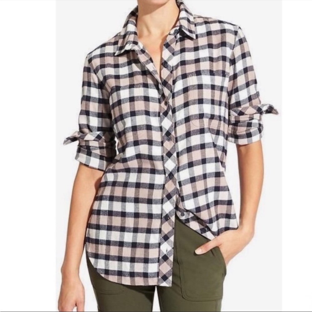 Athleta Lumberjill Plaid Button Down size XS